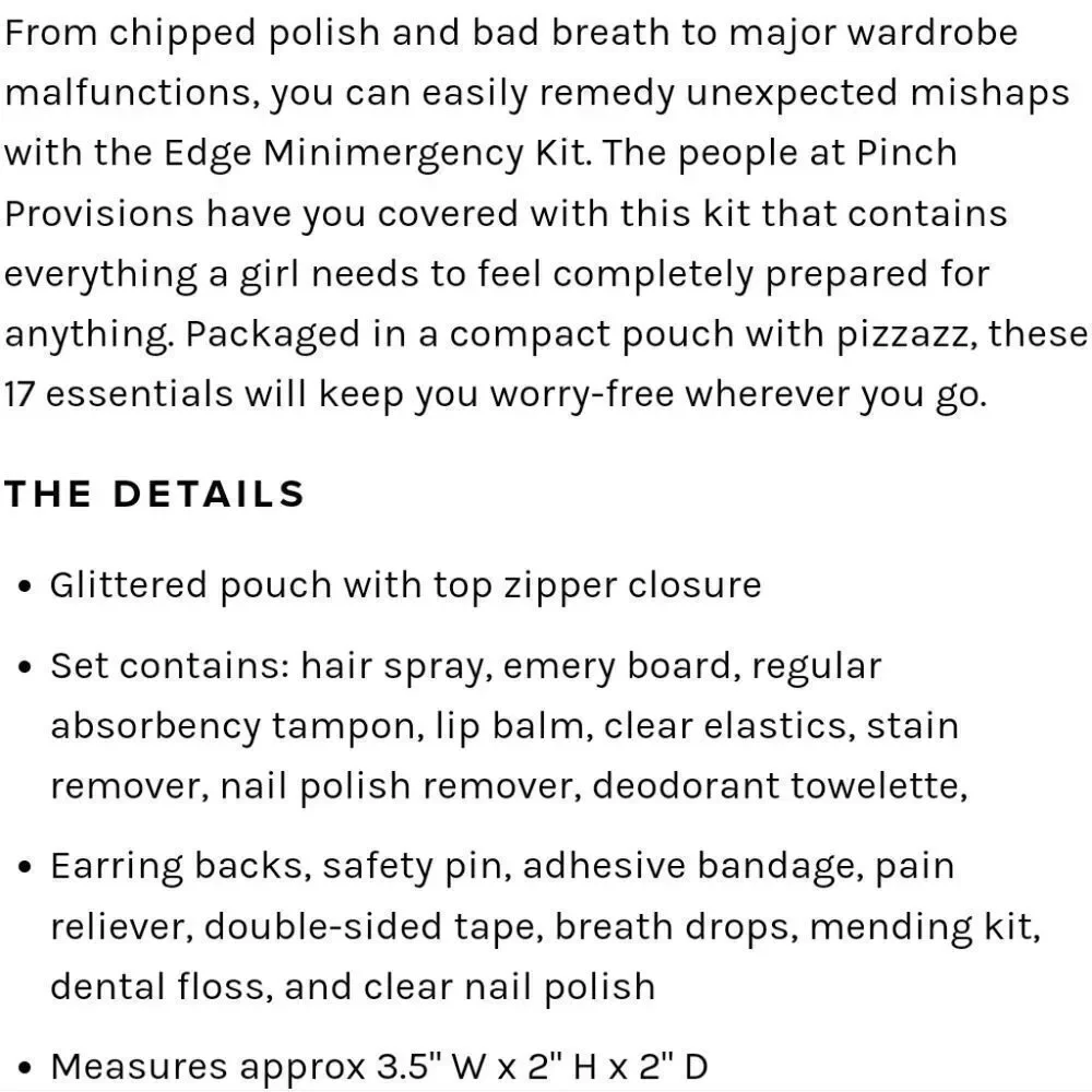 Oh No! Glitter Emergency Purse Kit